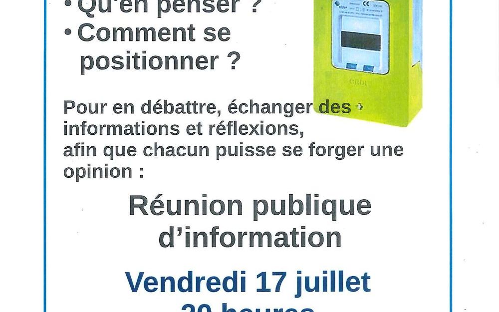 Le compteur Linky arrive... Réunion publique d'information