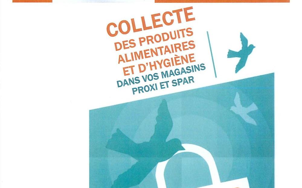 Collecte des produits alimentaires et d'hygiène dans vos magasins PROXI et SPAR