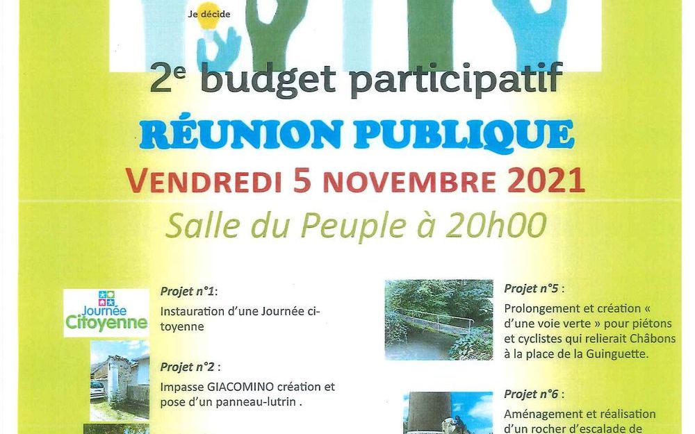 2ème Budget participatif - Réunion Publique
